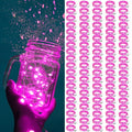 Pink Battery-Operated Fairy Lights 100 Pack 20 LED 7ft String with 3 Modes for Indoor Outdoor Decor