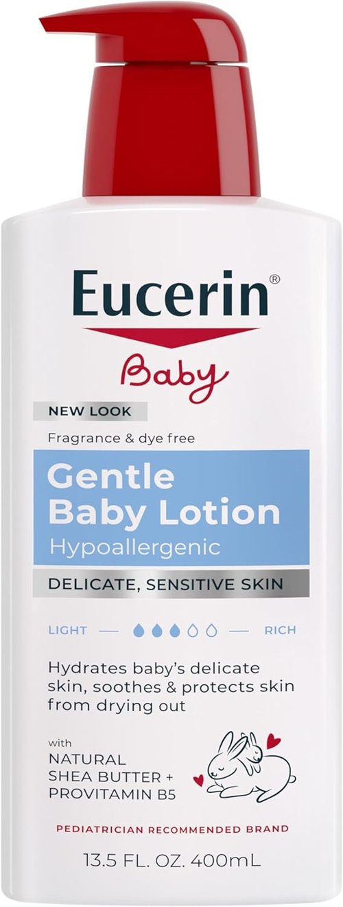 Eucerin Baby Body Lotion - Hypoallergenic & Fragrance-Free with Pro-Vitamin B5 & Shea Butter | 13.5 Fl Oz
