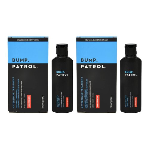 Bump Patrol Maximum Strength Aftershave Treatment Serum – Razor Bump Stopper and Ingrown Hair Treatment for Men and Women, Fast Acting Formula - 2 oz (Pack of 2)