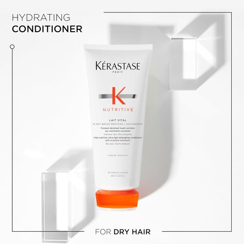 Kerastase Nutritive Bain Satin Shampoo & Lait Vital Conditioner Set - Moisture-Rich Care for Fine to Medium Dry Hair