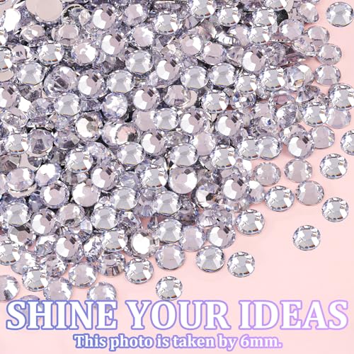 Silver Clear Resin Rhinestones 25000pcs Crafting Gems with Glue - Large Pack