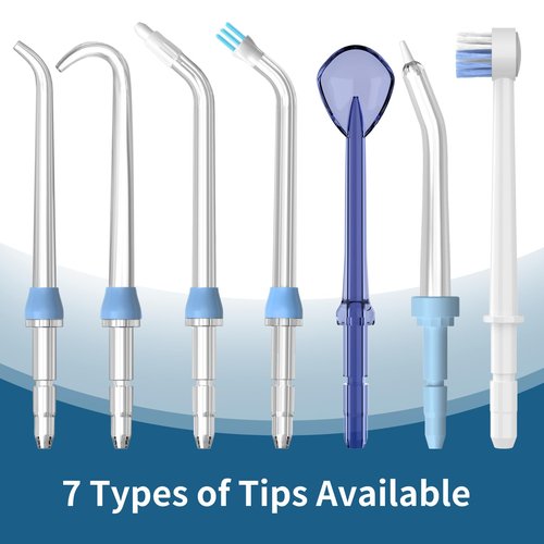 Replacement Heads for Waterpik, Replacement Picks for Water Pik Water Flosser (6 Periodontal Tips + Storage Case)