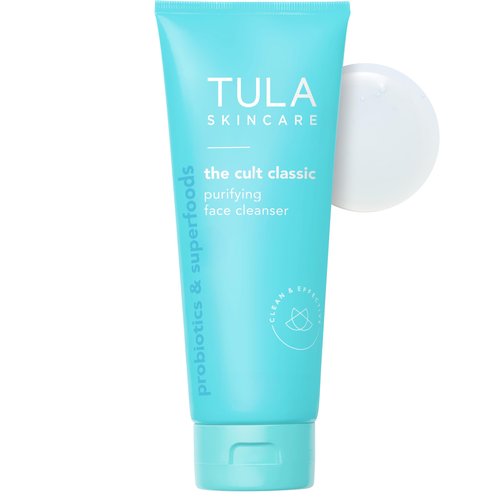 TULA Skin Care Cult Classic Purifying Face Cleanser - Supersize, Gentle and Effective Face Wash, Makeup Remover, Nourishing and Hydrating, 6.7 oz.