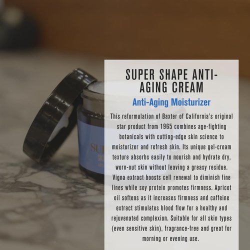 Baxter Of California Super Shape Skin Recharge Cream - Hydrating Formula for Men | 1.7 oz