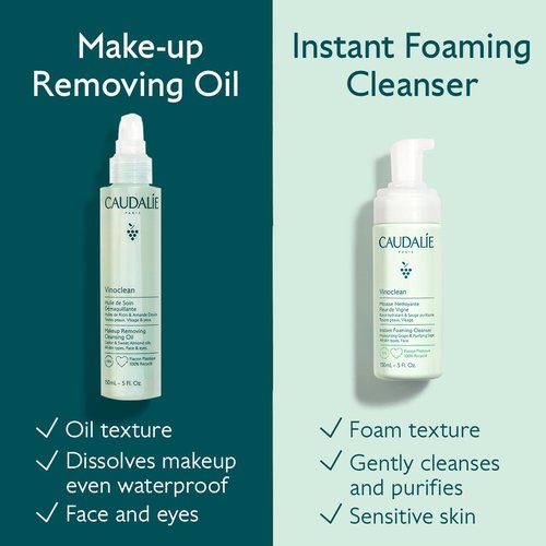 Caudalie Vinoclean Makeup Removing Cleansing Oil, Waterproof Makeup Remover - 150 mL