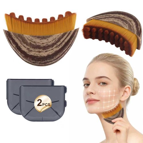 2pcs New Lymph Contour Facial Brush, Facial Lymphatic Drainage Massager, for improving Skin Luster, Facial Dryness Brush, can Relieve Fatigue, Enhance Temperament and Shape the face