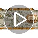 Wood Floral Table Runner 13x120 Inch - Spring Summer Home Decor