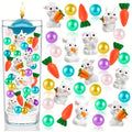 Easter Vase Filler Set - 60 Acrylic Candy Cane Peppermint Gems for Table Decorations