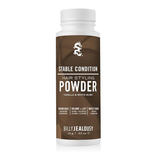 Billy Jealousy Hair Styling Powder - Medium Hold Volume & Texture Powder for Men, Matte Finish, Vegan, Black Pepper & Vanilla Scent