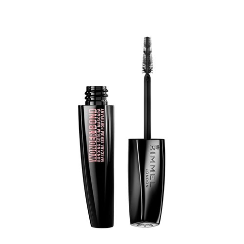 Rimmel Wonder'Bond Mascara - Volumizing Bonding Serum with Biotin | 001 Black, Smudge-Proof, 0.39oz