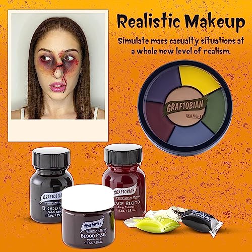 Special Effects Trauma Makeup Kit - Professional FX Effects Set for Halloween & Cosplay