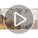 Horaldaily Vintage Mushroom Tablecloth - White, 52x70 Inch Rectangular