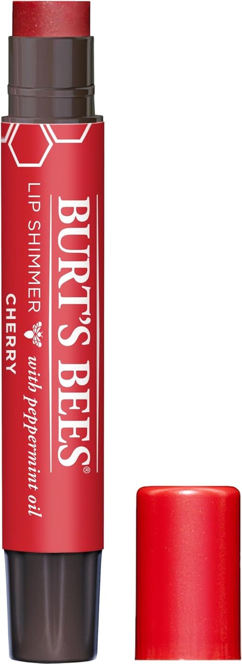 Burt's Bees Lip Shimmer - 100% Natural Moisturizing Cherry Tint | 1 Tube