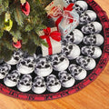 Halloween Skull Christmas Tree Skirt - Medium 36 Inch Farmhouse Holiday Decor