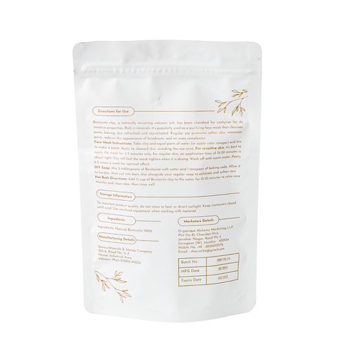 Organique Alchemy - Bentonite Clay Powder For Face, Body & Hair, Deep Pore Cleansing & Detox, Indian Healing Calcium & Sodium Clay, For Masks & Bath 32 oz (920g)
