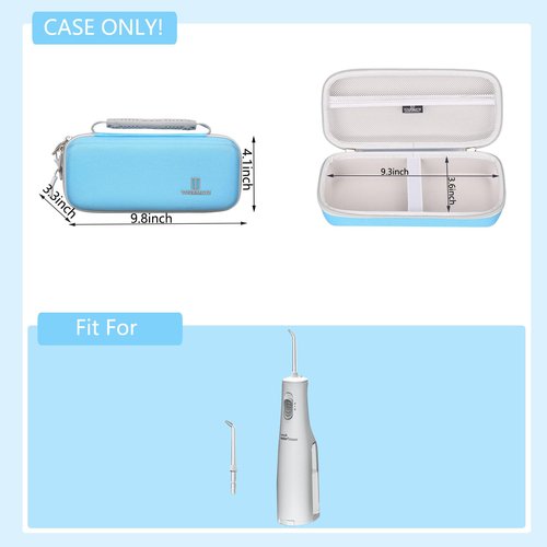 Tourmate Hard Case for Waterpik Cordless Express Water Flosser,Travel Case for White WF-02 (Only Box) (Blue)