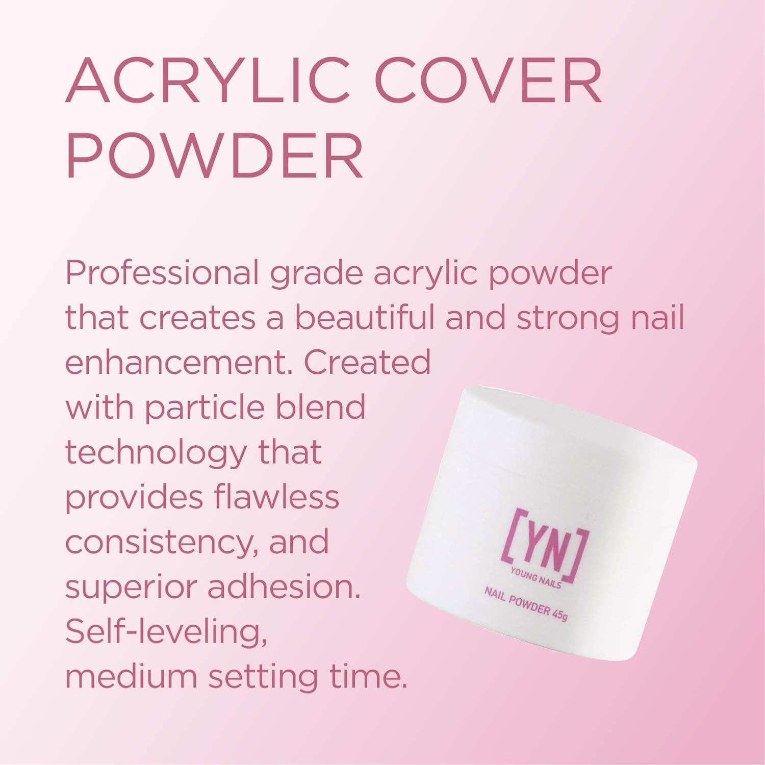 Young Nails Acrylic Cover Powder - Earth Tone | 45g for Flawless Nail Enhancements