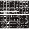 Temporary Tattoo Stencil Kit - 6 Sheets with 58 Fox Patterns, Reusable & Skin-Safe