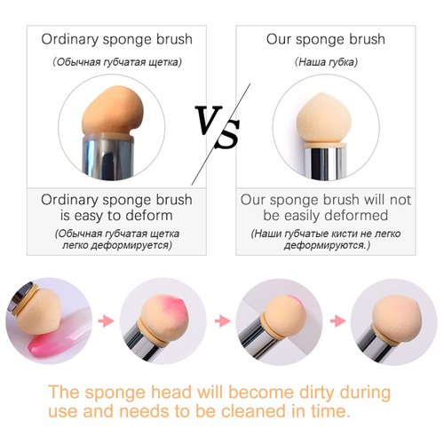 HYWWPFLAY 5Pcs Ombre Nail Brush Nail Sponges for Ombre Nail Gradient Sponges AirBrush French Tip Nail Design Brushes Ombre Brush for Gel Nails Painting Nail Polish Pen Manicure Brush Tool