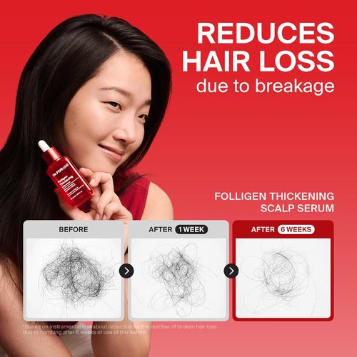 Dr.FORHAIR Folligen Thickening Scalp Serum - Biotin Density Treatment for Thicker, Fuller Hair | 1.7 oz | Korean Haircare
