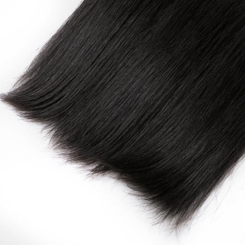 Straight Bundles Human Hair Natural Color 180 Density Unprocessed Brazilian Virgin Human Hair Bundles 12A Grade Double Weft Virgin Hair Extensions 26 Inch