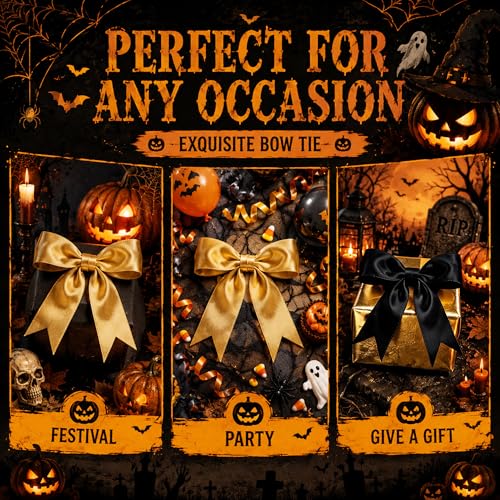 Black Gold Bow Garland Banner Decorations for Party & Home - 2 Strings Variation of THIS Listing