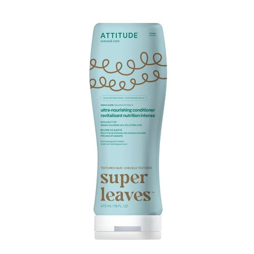 ATTITUDE Ultra-Nourishing Conditioner - Vegan Detangler for Curly Hair with Shea Butter | 16 Fl Oz