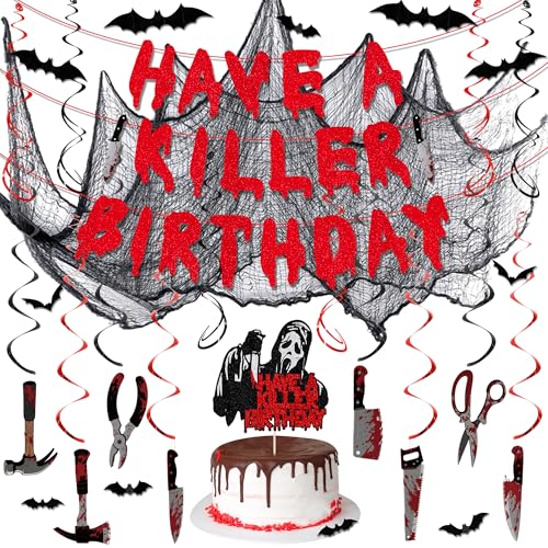 Halloween Horror Decorations Set - Spooky Party Supplies for Halloween Birthday