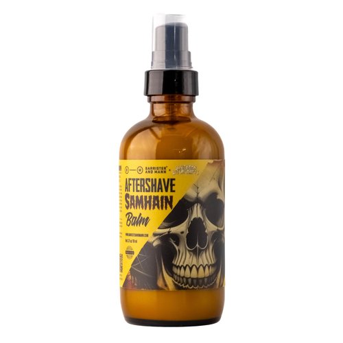 Barrister and Mann After Shave Balm for Men | Premium Post Shave Face Moisturizer Soothes Shaving Irritation, Razor Burn Jojoba Oil Notes of Bourbon, Tobacco, Sandalwood, Nutmeg, Oud 3.75 Oz (Samhain)
