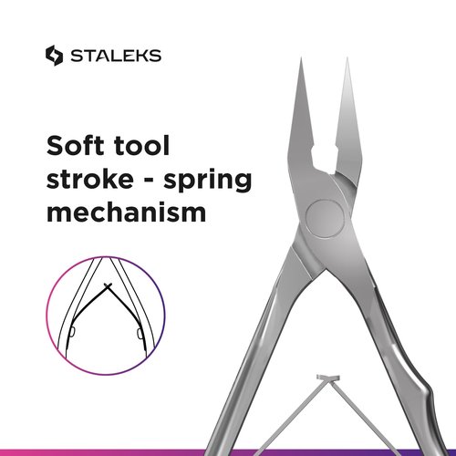 Staleks Pro EXPERT 61 Ingrown Toenail Nippers – 16mm Blades – Narrow Tips with Safe Ends – Stainless Steel – Professional Pedicure Tool
