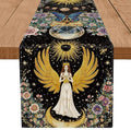 Halloween Witch Table Runner 13x72 Inch Burlap Seasonal Kitchen Decor