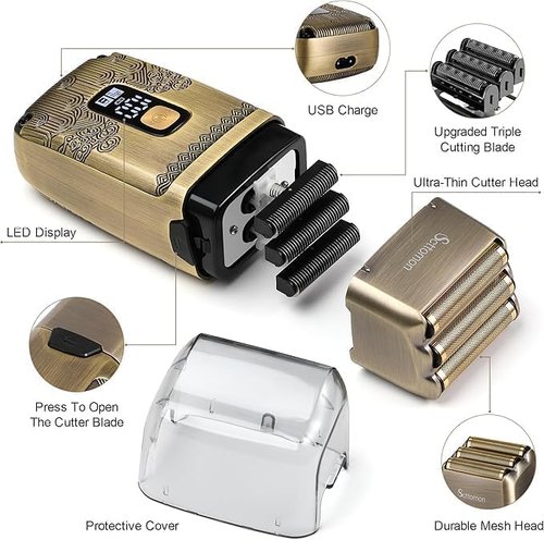 Scttomon T-Blade Hair Trimmers - Cordless Electric Shaver & Beard Grooming Kit for Men