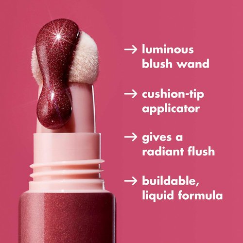 e.l.f. Halo Glow Blush Wand - Liquid Blush for Radiant Cheeks, Infused with Squalane, Vegan | Berry Radiant