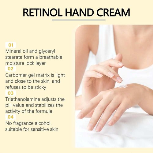 Regine Switzerland Retinol Hand Cream - Anti-Aging Formula with Collagen for Dry, Chapped Hands | 50g