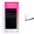 TDANCE Cashmere Easy Fan Lash Extensions Self Fanning Volume Lash Extension D Curl 0.07mm 14-19mm Matte Black Mega Volume Eyelash Extensions(0.07-D,14-19mm)