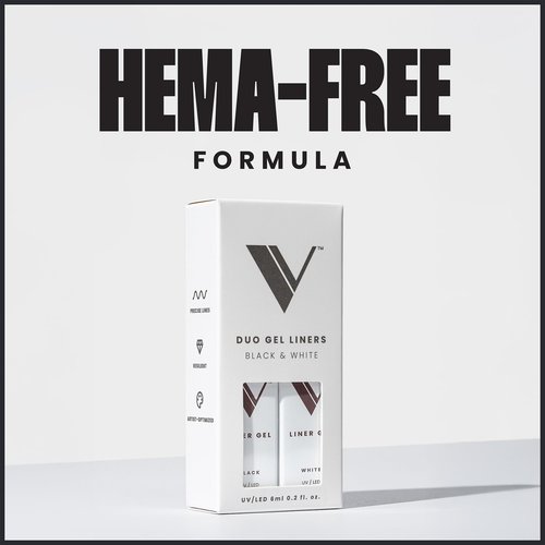 V Beauty Pure Black and White Liner Gel Polish - Black and White Gel Liner Nail Polish