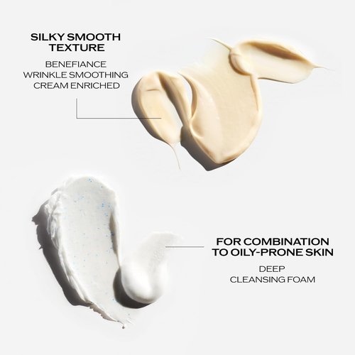 Shiseido Benefiance Wrinkle Smoothing Cream - Enriched 75 mL & Deep Cleansing Foam 125 mL Set