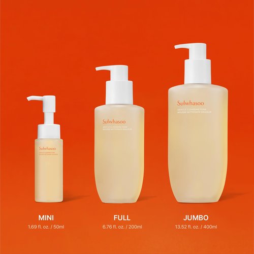 Sulwhasoo Gentle Cleansing Foam Jumbo – Hydrating Daily Gel-to-Foam Facial Cleanser with Korean Herbal Ingredients | Removes Makeup, Dirt & Impurities, Softens & Refreshes Skin | Korean Face Wash