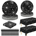 Halloween Paper Spider Web Party Supplies Set - 30 Pieces, Includes Plates, Napkins & Tablecloths - Variation: Halloween