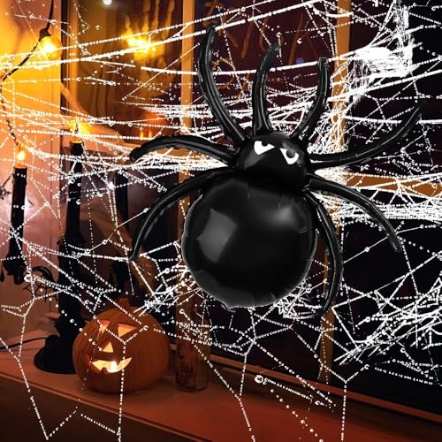 4Pcs Halloween Inflatable Spider Balloons - 32.5 Inch Outdoor Decorations