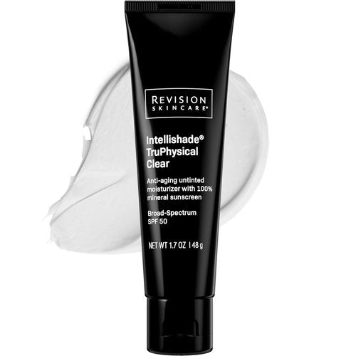 Revision Skincare Intellishade® TruPhysical Clear SPF 50 - 100% Mineral Face Sunscreen & Anti-Aging Moisturizer, 1.7 oz