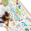 Spring Giant Coloring Poster Tablecloth - Kids Arts & Crafts Party Decor - Spring Theme