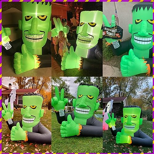 6FT Halloween Inflatable Frankenstein Outdoor Decoration with LED Lights