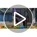 6FT Inflatable Halloween Black Cat with Witch Hat & Colorful Pumpkins, LED Yard Decor