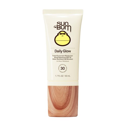 Sun Bum Daily SPF 30 Glow Sunscreen Face Lotion - Moisturizing Facial Sunscreen - Tinted - Dewy Finish - Hawaii 104 Act Compliant (Made without Octinoxate & Oxybenzone) - Travel Size - 1.7 oz