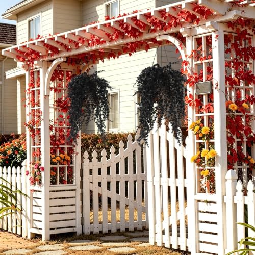 Artificial Hanging Plant Vines - Black Grass Faux Fall Greenery 31.5" with 5 Stems - Variation of Black Grass / Hanging Plants Without Lights