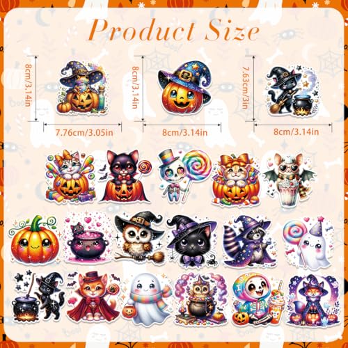 Halloween Fridge Magnets Set - Cute Ghost Pumpkins & Spooky Designs, 20 Pcs