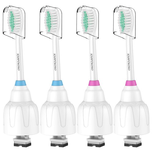 Replacement Toothbrush Heads for Philips Sonicare E-Series/Essence/Xtreme/Elite and Other Screw-on Models, 4 Pack, Dupont Bristles for Effective Cleaning