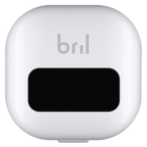 Bril UV-C Toothbrush Sanitizer, Portable Cleaner, Travel Cover, Magnetic Holder, and Rechargeable Case for Any Size Toothbrush, White