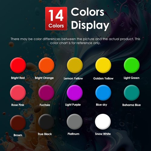 KVM Tattoo Ink Set 14 Pcs Colors 1oz (30ml) Tattoo Supply Indoor Tattoo Studio Renowned for its Smooth Flow Characteristics